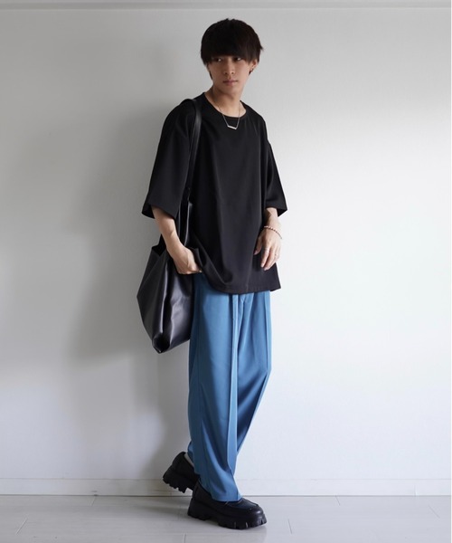 WEGO(ウィゴー)の「WEGO/【WEB限定】【セットアップ対応】トロミ 2タックワイドスラックス(スラックス・メンズ・ブラック/ワイン/ブルー系その他/ライトグレー・MEDIUM/LARGE)」の20枚目の写真