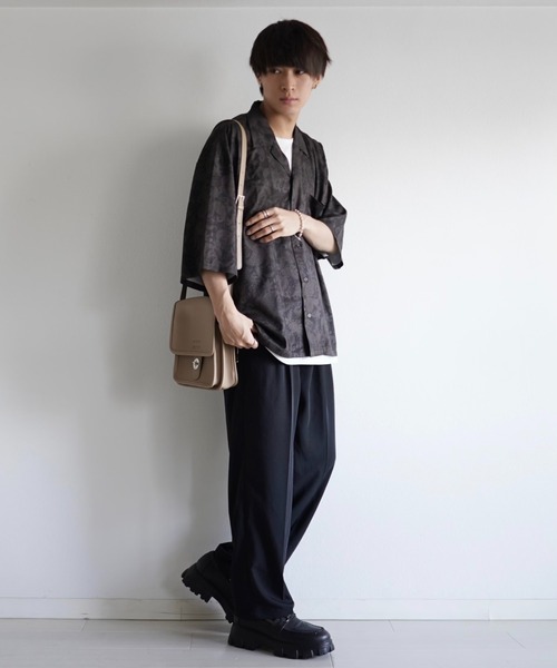 WEGO(ウィゴー)の「WEGO/【WEB限定】【セットアップ対応】トロミ 2タックワイドスラックス(スラックス・メンズ・ブラック/ワイン/ブルー系その他/ライトグレー・MEDIUM/LARGE)」の10枚目の写真