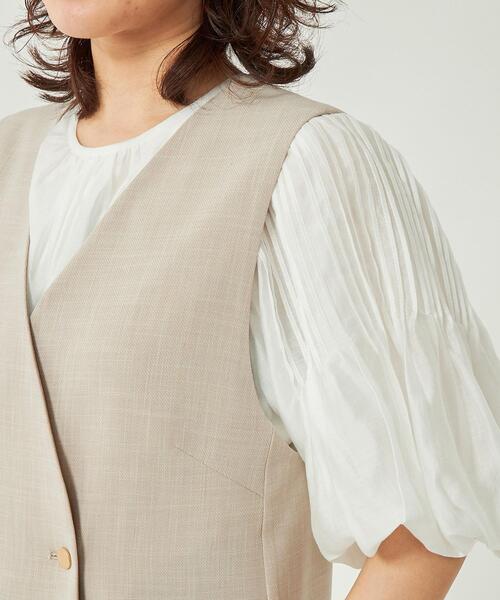 新品⭐︎ green label relaxing リネンライクジレ M ネイビー green label relaxing（グリーンレーベルリラクシング）の