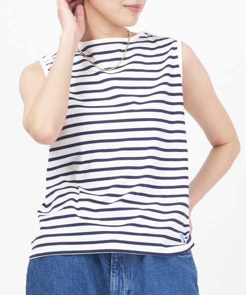 ORCIVAL(オーシバル)の「SLEEVELESS BOAT NECK P.O.(その他トップス・レディース・ブラック/ホワイト系その他2/ブルー系その他/ホワイト系その他/ホワイト系その他3/ホワイト/ホワイト系その他4/ホワイト系その他5・1)」の3枚目の写真