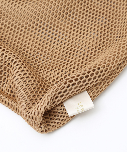 LOWELL things（ロウェル　シングス）の「【ミニポーチ付き】メッシュホーボー2WAYBAG（トートバッグ・レディース・ベージュ/ブラック/グリーン・フリー）」の22枚目の写真