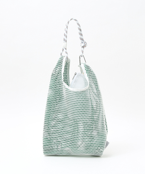 LOWELL things（ロウェル　シングス）の「【ミニポーチ付き】メッシュホーボー2WAYBAG（トートバッグ・レディース・ベージュ/ブラック/グリーン・フリー）」の21枚目の写真