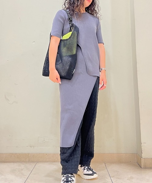 LOWELL things（ロウェル　シングス）の「【ミニポーチ付き】メッシュホーボー2WAYBAG（トートバッグ・レディース・ベージュ/ブラック/グリーン・フリー）」の8枚目の写真