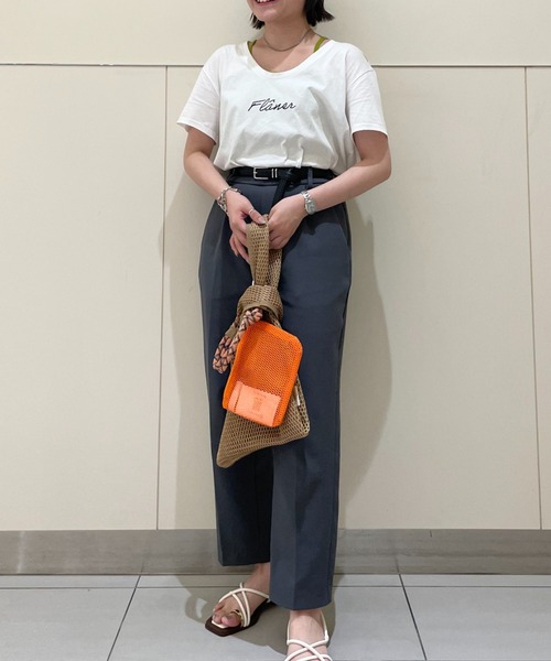 LOWELL things（ロウェル　シングス）の「【ミニポーチ付き】メッシュホーボー2WAYBAG（トートバッグ・レディース・ベージュ/ブラック/グリーン・フリー）」の4枚目の写真