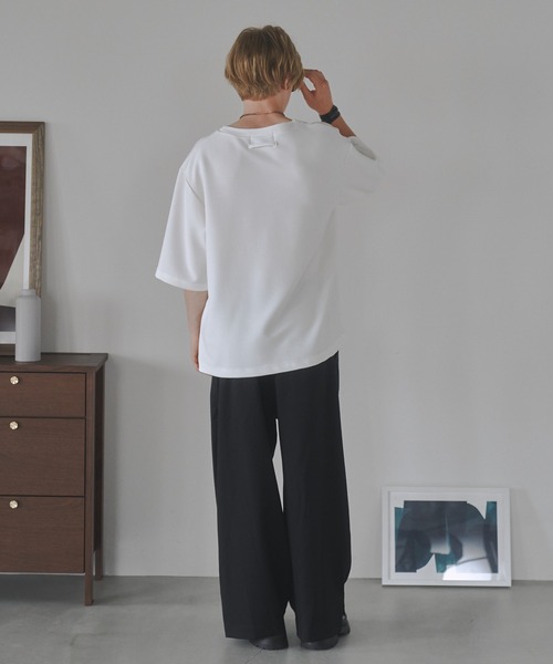 DOOPZ（ドープス）の「Ripple big T-shirt-リップルビッグTシャツ（Tシャツ/カットソー・メンズ・ベージュ/ホワイト/ホワイト×ブラック/ブラック・SMALL/MEDIUM/LARGE）」の13枚目の写真