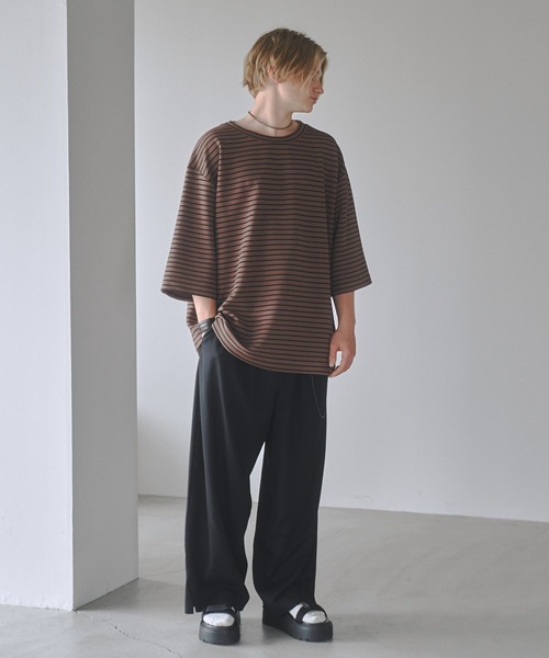 DOOPZ（ドープス）の「Ripple big T-shirt-リップルビッグTシャツ（Tシャツ/カットソー・メンズ・ベージュ/ホワイト/ホワイト×ブラック/ブラック・SMALL/MEDIUM/LARGE）」の20枚目の写真