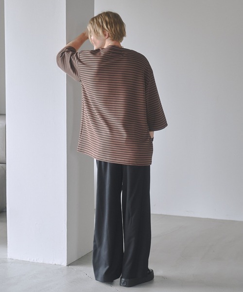 DOOPZ（ドープス）の「Ripple big T-shirt-リップルビッグTシャツ（Tシャツ/カットソー・メンズ・ベージュ/ホワイト/ホワイト×ブラック/ブラック・SMALL/MEDIUM/LARGE）」の22枚目の写真