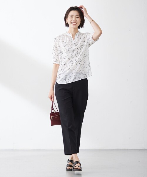 J.PRESS Ladies（J.プレス レディス）の「【洗える】トロストレッチ テーパード パンツ（その他パンツ・レディース・ブラック系/ダルブルー系/ブラウン系・S/XS/XXS）」の5枚目の写真