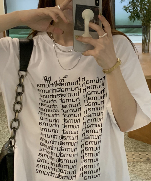 c.u.l(シーユーエル)の「オーバーサイズロゴプリントTシャツ culw438(Tシャツ/カットソー・レディース・グレー/ホワイト・FREE)」の19枚目の写真
