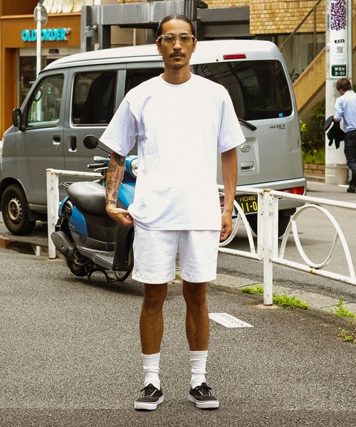 LOS ANGELES APPAREL(ロサンゼルスアパレル)の「【Los Angeles Apparel /ロサンゼルス アパレル】Heavy Fleece Mid Short ヘビーウェイト ウエストゴム スウェット ショーツ MADE IN USA(スウェットパンツ・メンズ・アッシュグレー/ブラック/ホワイト/ネイビー・MEDIUM/LARGE/X-LARGE/SMALL)」の5枚目の写真