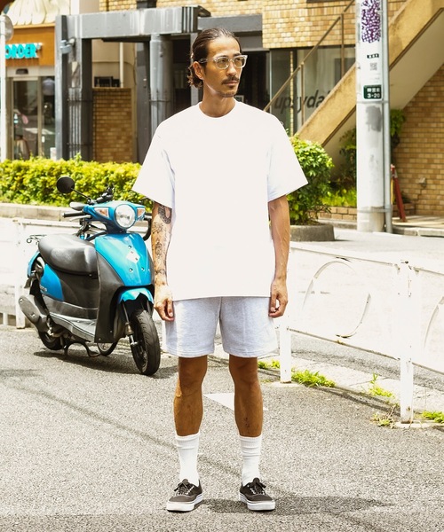 LOS ANGELES APPAREL(ロサンゼルスアパレル)の「【Los Angeles Apparel /ロサンゼルス アパレル】Heavy Fleece Mid Short ヘビーウェイト ウエストゴム スウェット ショーツ MADE IN USA(スウェットパンツ・メンズ・アッシュグレー/ブラック/ホワイト/ネイビー・MEDIUM/LARGE/X-LARGE/SMALL)」の9枚目の写真