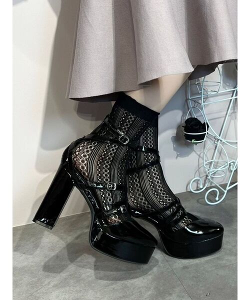 EATME（イートミー）の「レース編みソックス（ソックス/靴下・レディース・ブラック・FREE）」の2枚目の写真