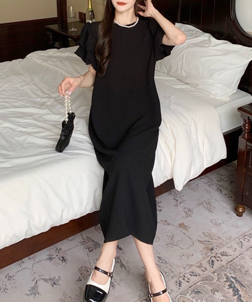 Dewlily（デューリリー）の「パフスリーブワンピース（ワンピース・レディース・ブラック/グリーン・FREE）」の20枚目の写真