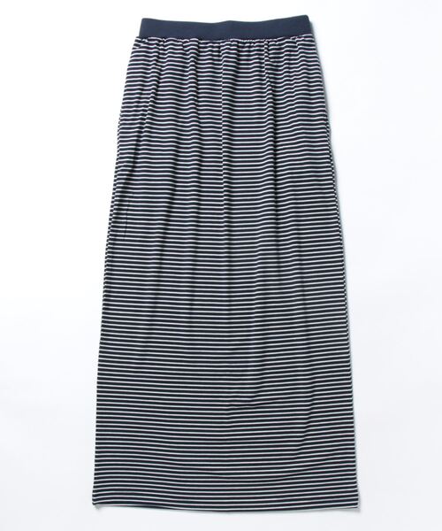 STYLEBLOCK（スタイルブロック）の「先染めボーダーフライスナロースカート（スカート・レディース・ブラック/ホワイト/チャコールグレー/ネイビー・M）」の4枚目の写真