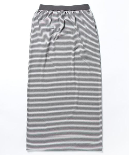 STYLEBLOCK（スタイルブロック）の「先染めボーダーフライスナロースカート（スカート・レディース・ブラック/ホワイト/チャコールグレー/ネイビー・M）」の3枚目の写真