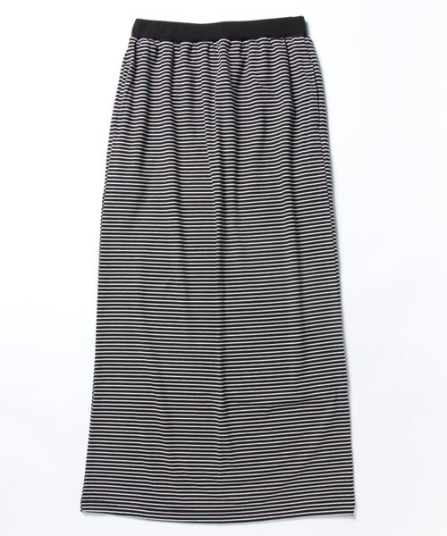 STYLEBLOCK（スタイルブロック）の「先染めボーダーフライスナロースカート（スカート・レディース・ブラック/ホワイト/チャコールグレー/ネイビー・M）」の6枚目の写真