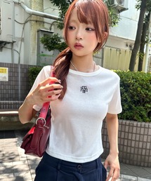 muahmuah([A[A)A'GEM/9 × .komwmuah muah/[A[Ax SIGNATURE CROP HALF T-SHIRT/VOl`[Nbv  TVc Jbg\[(TVc/Jbg\[)