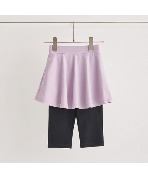 Lycee mine（リセマイン）の「【万能アイテム】のびのびストレッチ6分丈スカッツ（レギンス/スパッツ・キッズ・ベージュ/ブラック/ミント/ラベンダー/ライトグレー・120cm/140cm/130cm/110cm/100cm）」の17枚目の写真