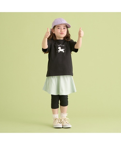 Lycee mine（リセマイン）の「【万能アイテム】のびのびストレッチ6分丈スカッツ（レギンス/スパッツ・キッズ・ベージュ/ブラック/ミント/ラベンダー/ライトグレー・120cm/140cm/130cm/110cm/100cm）」の18枚目の写真