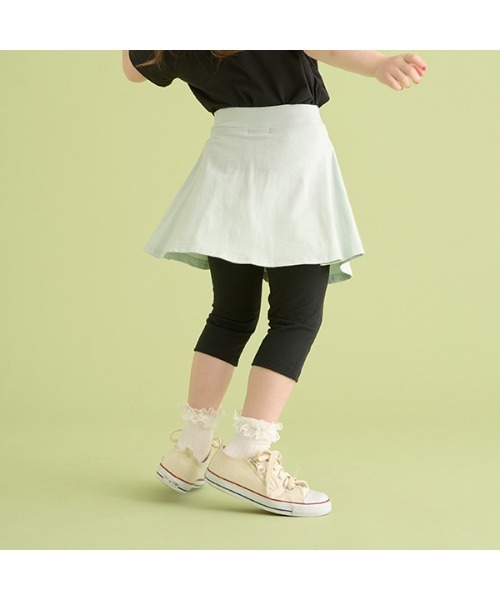 Lycee mine（リセマイン）の「【万能アイテム】のびのびストレッチ6分丈スカッツ（レギンス/スパッツ・キッズ・ベージュ/ブラック/ミント/ラベンダー/ライトグレー・120cm/140cm/130cm/110cm/100cm）」の20枚目の写真