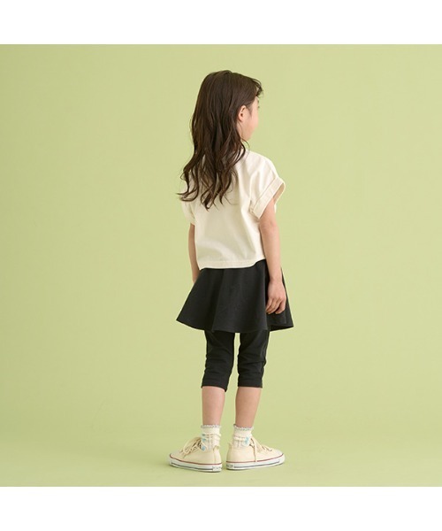 Lycee mine（リセマイン）の「【万能アイテム】のびのびストレッチ6分丈スカッツ（レギンス/スパッツ・キッズ・ベージュ/ブラック/ミント/ラベンダー/ライトグレー・120cm/140cm/130cm/110cm/100cm）」の14枚目の写真