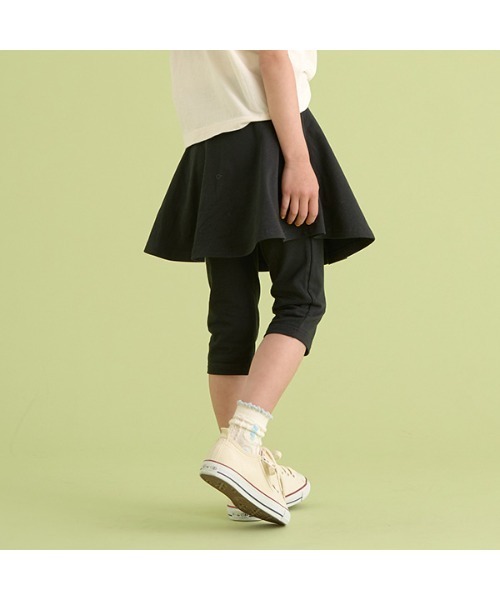 Lycee mine（リセマイン）の「【万能アイテム】のびのびストレッチ6分丈スカッツ（レギンス/スパッツ・キッズ・ベージュ/ブラック/ミント/ラベンダー/ライトグレー・120cm/140cm/130cm/110cm/100cm）」の22枚目の写真