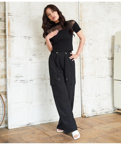 ANAP（アナップ）の「シアー切替ニットトップスカットソー（Tシャツ/カットソー・レディース・ホワイト/ベージュ/ブラック・FREE）」の17枚目の写真