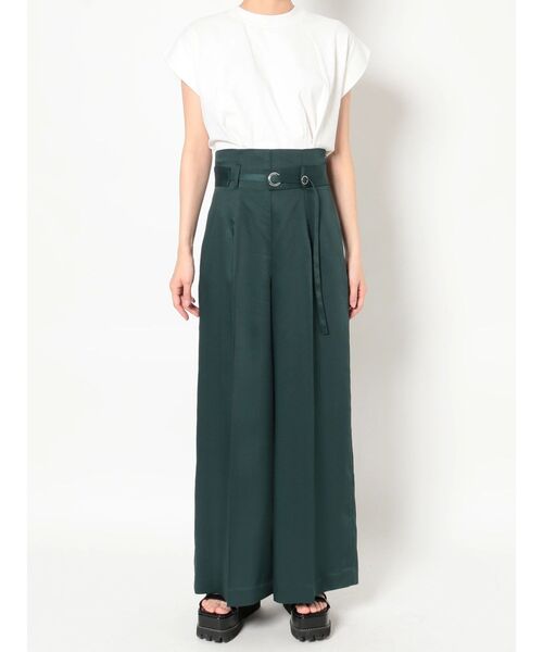 MURUA（ムルーア）の「ナローベルトワイドパンツ（その他パンツ・レディース・グリーン/ライトグレー・2/1）」の21枚目の写真