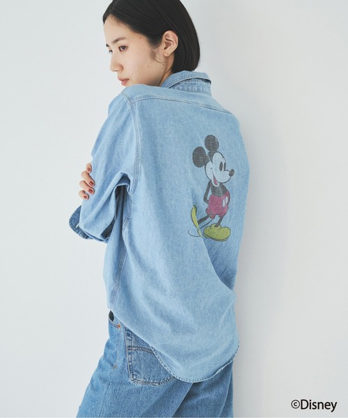 ディズニー　シャツ　ダンガリー　シャツ　ミッキー&フレンズ ディズニー シャツ ダンガリー シャツ ミッキー&フレンズ coen