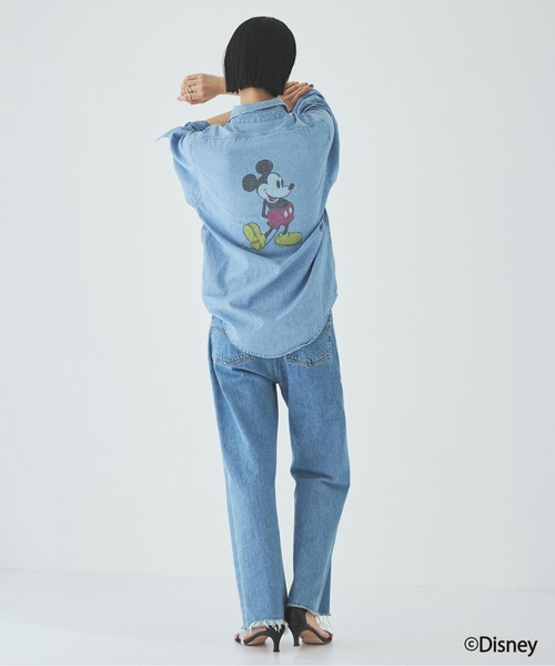 デニムダンガリーミッキー ミッキーマウス 半袖Tシャツ デニムダンガリー ディズニーコラボ 楽天