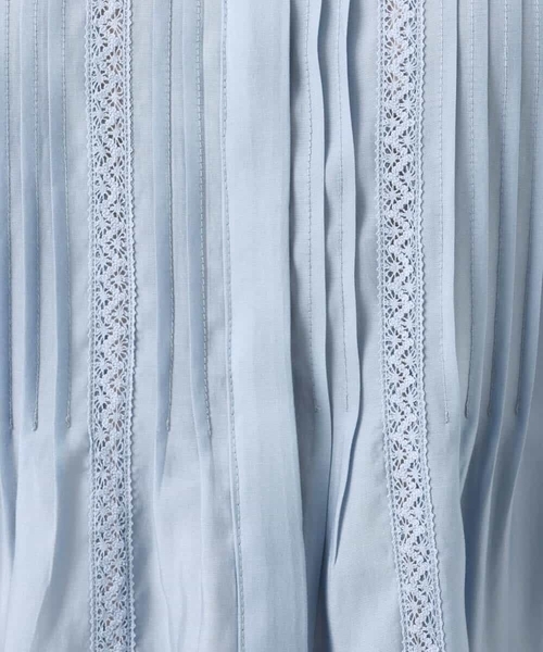 MK MICHEL KLEIN（エムケーミッシェルクラン）の「ピンタックレースブラウス/洗える（シャツ/ブラウス・レディース・ホワイト/ライトブルー・38）」の20枚目の写真