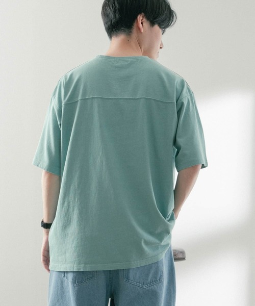 ITEMS URBANRESEARCH(アイテムズ アーバンリサーチ)の「カレッジロゴプリント フットボールTシャツ(Tシャツ/カットソー・メンズ・チャコールグレー/ミント/ピンク・LARGE/MEDIUM)」の22枚目の写真