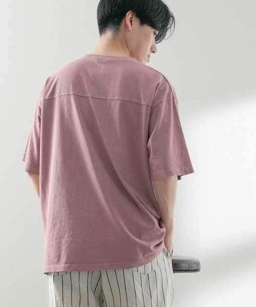 ITEMS URBANRESEARCH(アイテムズ アーバンリサーチ)の「カレッジロゴプリント フットボールTシャツ(Tシャツ/カットソー・メンズ・チャコールグレー/ミント/ピンク・LARGE/MEDIUM)」の4枚目の写真