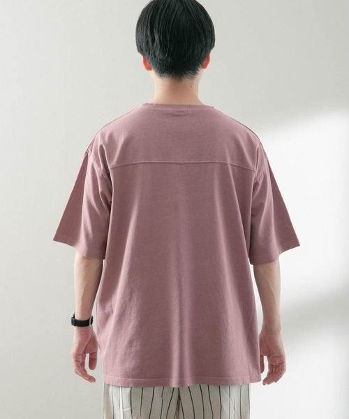 ITEMS URBANRESEARCH(アイテムズ アーバンリサーチ)の「カレッジロゴプリント フットボールTシャツ(Tシャツ/カットソー・メンズ・チャコールグレー/ミント/ピンク・LARGE/MEDIUM)」の8枚目の写真