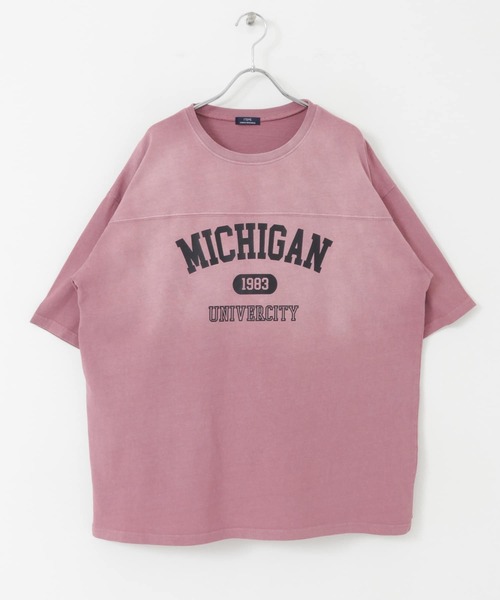 ITEMS URBANRESEARCH(アイテムズ アーバンリサーチ)の「カレッジロゴプリント フットボールTシャツ(Tシャツ/カットソー・メンズ・チャコールグレー/ミント/ピンク・LARGE/MEDIUM)」の15枚目の写真