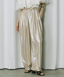 Ezick | Stripe glitter トロミワイドパンツ(その他パンツ)