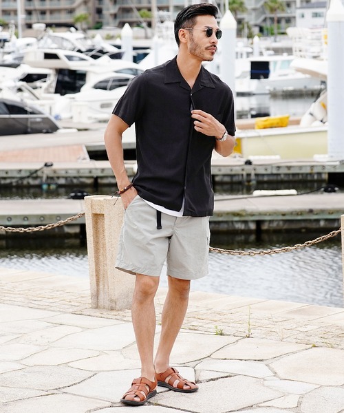 roshell(ロシェル)の「レーヨンオープンカラー半袖シャツ(シャツ/ブラウス・メンズ・アイボリー/ブラック/ブルー/カーキ/ネイビー/ダークグリーン/ベージュ系その他・LARGE/X-LARGE/MEDIUM)」の11枚目の写真