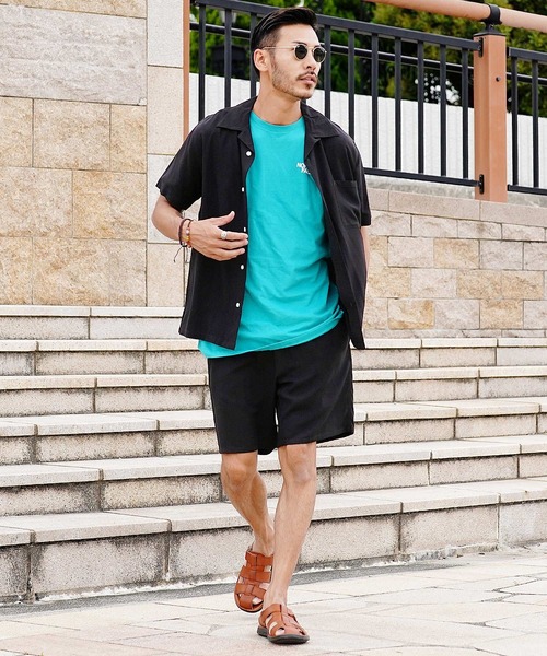 roshell(ロシェル)の「レーヨンオープンカラー半袖シャツ(シャツ/ブラウス・メンズ・アイボリー/ブラック/ブルー/カーキ/ネイビー/ダークグリーン/ベージュ系その他・LARGE/X-LARGE/MEDIUM)」の12枚目の写真