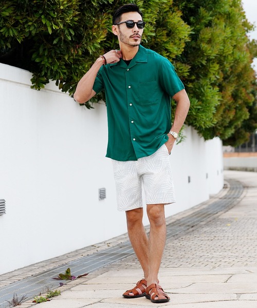 roshell(ロシェル)の「レーヨンオープンカラー半袖シャツ(シャツ/ブラウス・メンズ・アイボリー/ブラック/ブルー/カーキ/ネイビー/ダークグリーン/ベージュ系その他・LARGE/X-LARGE/MEDIUM)」の16枚目の写真