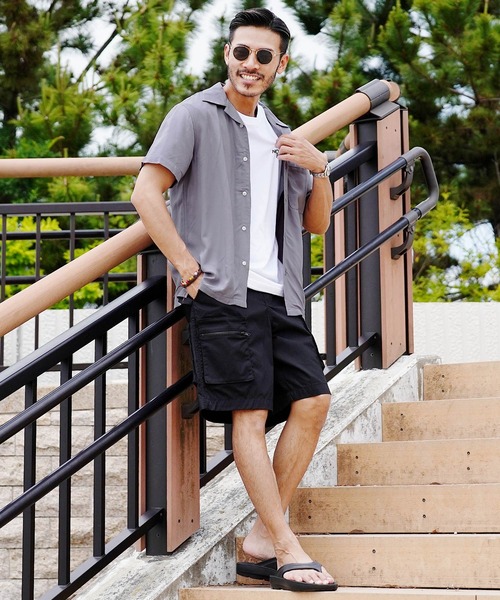 roshell(ロシェル)の「レーヨンオープンカラー半袖シャツ(シャツ/ブラウス・メンズ・アイボリー/ブラック/ブルー/カーキ/ネイビー/ダークグリーン/ベージュ系その他・LARGE/X-LARGE/MEDIUM)」の14枚目の写真