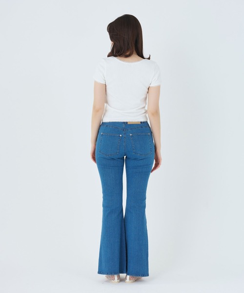 TINA：JOJUN（ティーナジョジュン）の「レース付き 半袖リブカットソー TINA：JOJUN（Tシャツ/カットソー・レディース・オフホワイト/ホワイト×ネイビー・M）」の17枚目の写真