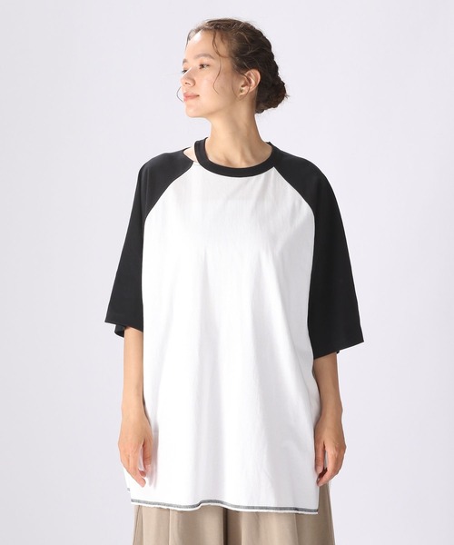 niko and...（ニコアンド）の「カットアウトラグランBIGTシャツ（Tシャツ/カットソー・レディース・ブラック/ブラウン/グリーン・FREE）」の9枚目の写真