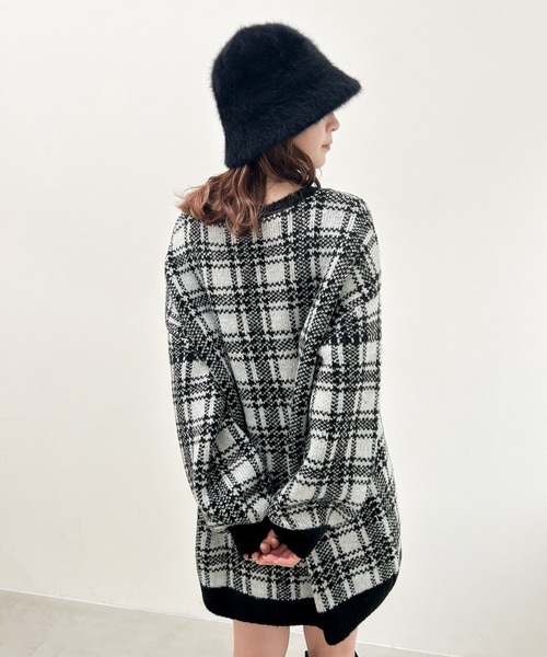 ニット セーター F by ROSSO　ドッキングチュニックニット レディース F by ROSSO ニット セーター ROSSO ドッキングチュニックニット