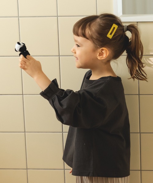 pairmanon（ペアマノン）の「選べるガールズデザイン 長袖 ロンT（Tシャツ/カットソー・キッズ・パープル系その他2/ホワイト系その他3/ピンク系その他/ブラック系その他2/ミント/ホワイト系その他4/ライトベージュ/ベージュ系その他/パープル系その他3/ブラック系その他/ブラウン系その他3/パープル系その他/パープル系その他4/ブルー系その他3/ブラック/ブラウン系その他/ベージュ系その他2/ピンク/ブルー系その他・90/130/150/120/140/110/100/80）」の4枚目の写真