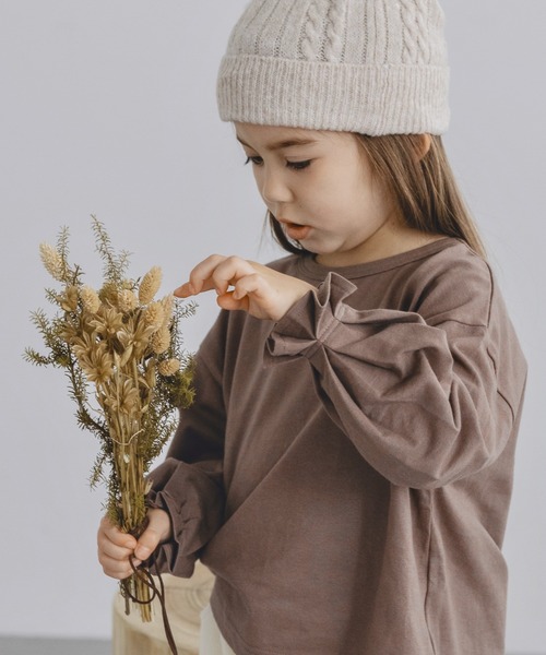 pairmanon（ペアマノン）の「選べるガールズデザイン 長袖 ロンT（Tシャツ/カットソー・キッズ・パープル系その他2/ホワイト系その他3/ピンク系その他/ブラック系その他2/ミント/ホワイト系その他4/ライトベージュ/ベージュ系その他/パープル系その他3/ブラック系その他/ブラウン系その他3/パープル系その他/パープル系その他4/ブルー系その他3/ブラック/ブラウン系その他/ベージュ系その他2/ピンク/ブルー系その他・90/130/150/120/140/110/100/80）」の6枚目の写真