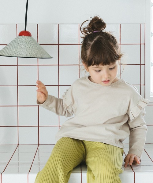 pairmanon（ペアマノン）の「選べるガールズデザイン 長袖 ロンT（Tシャツ/カットソー・キッズ・パープル系その他2/ホワイト系その他3/ピンク系その他/ブラック系その他2/ミント/ホワイト系その他4/ライトベージュ/ベージュ系その他/パープル系その他3/ブラック系その他/ブラウン系その他3/パープル系その他/パープル系その他4/ブルー系その他3/ブラック/ブラウン系その他/ベージュ系その他2/ピンク/ブルー系その他・90/130/150/120/140/110/100/80）」の9枚目の写真