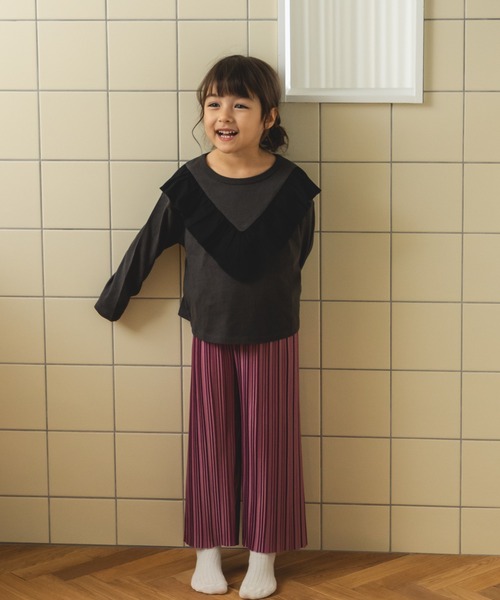 pairmanon（ペアマノン）の「選べるガールズデザイン 長袖 ロンT（Tシャツ/カットソー・キッズ・パープル系その他2/ホワイト系その他3/ピンク系その他/ブラック系その他2/ミント/ホワイト系その他4/ライトベージュ/ベージュ系その他/パープル系その他3/ブラック系その他/ブラウン系その他3/パープル系その他/パープル系その他4/ブルー系その他3/ブラック/ブラウン系その他/ベージュ系その他2/ピンク/ブルー系その他・90/130/150/120/140/110/100/80）」の21枚目の写真