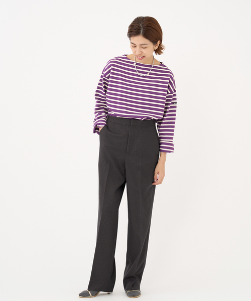 IENA（イエナ）の「PEツイル ストレートスラックス（スラックス・レディース・チャコールグレー/ネイビー・34/36/38）」の3枚目の写真