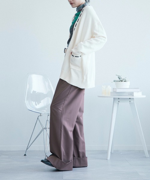 aimoha(アイモハ)の「aimoha men 紐ステッチオーバーサイズカーディガン(カーディガン/ボレロ・メンズ・ホワイト/ブラック・XL/M/L)」の16枚目の写真