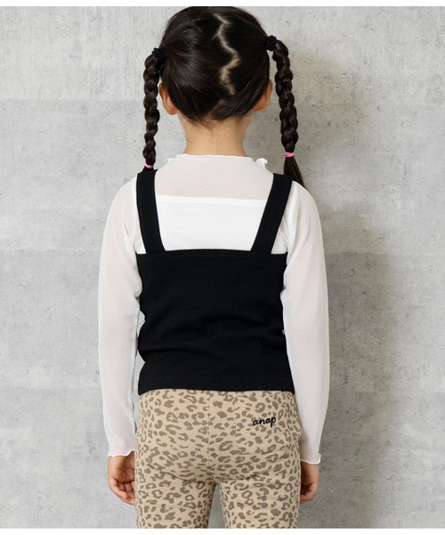 ANAP kids（アナップキッズ）の「シアートップスセット（Tシャツ/カットソー・キッズ・ホワイト/ブラック・130cm/120cm/110cm）」の6枚目の写真